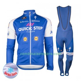 Maillot Cyclisme Hiver + Collant à Bretelles 2017 Quick-Step Floors Femme N001